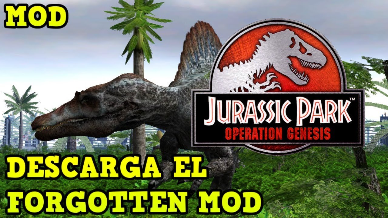COMO DESCARGAR E INSTALAR EL FORGOTTEN MOD PARA JURASSIC PARK OPERATION GENESIS PARA PC