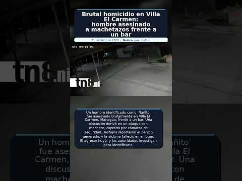 Brutal homicidio en Villa El Carmen: hombre asesinado a machetazos frente a un bar