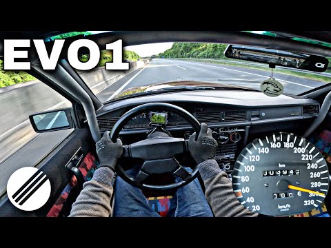 1991 MERCEDES-BENZ 190 EVO 1 *420HP* KOMPRESSOR TOP SPEED DRIVE ON GERMAN AUTOBAHN🏎