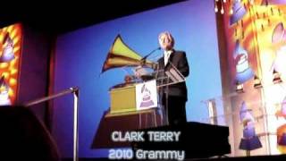 Clark Terry receives the Grammy 2010 Lifetime Achievement Award