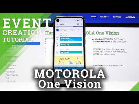 How to Add Event to Calendar in Motorola One Vision  - Set Up Reminder