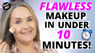 Over 40?? How to Look FLAWLESS in Under 10 Minutes | Mature Skin Makeup Look!
