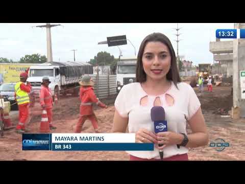 O DIA NEWS 21 02 20  Obras do viaduto na BR 343 causa transtorno no traÌ‚nsito