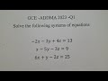 Solve Systems Of Equations Using Crammer S Rule
