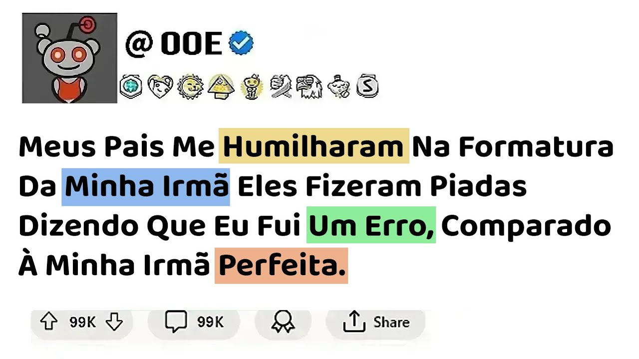 Meus pais me humilharam na formatura da minha irmã Eles fizeram piadas dizendo .......