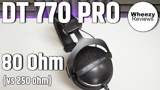 Video thumbnail for Beyerdynamic DT 770 Pro 80 Ohm Review - I like this one better by Wheezy Tech