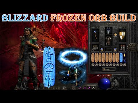 Diablo II Resurrected - Blizzard Frozen Orb Sorceress Build(Clear Monsters Good)