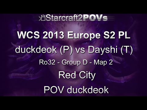 SC2 HotS - WCS 2013 EU S2 PL - duckdeok vs Dayshi - Ro32 Group D - Map 2 - Red City - duckdeok