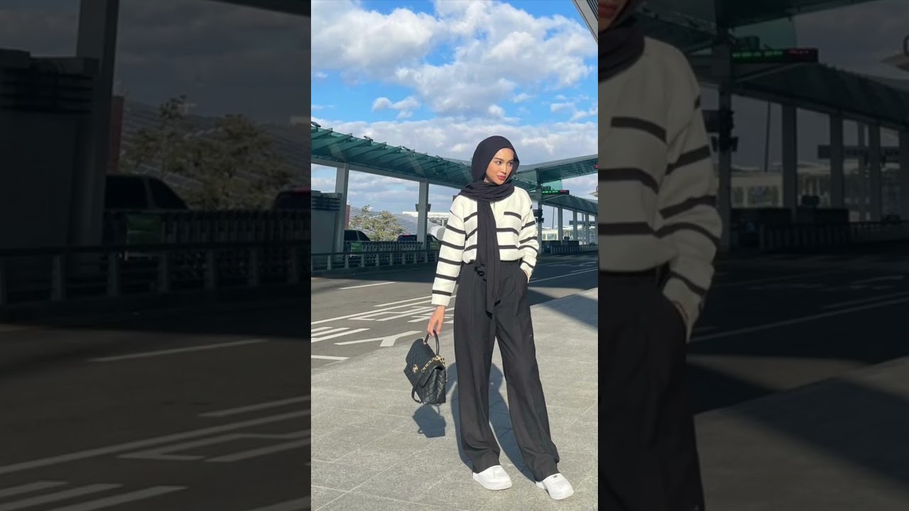 Hijab Street casual outfit #hijabstyle #youtubeshorts #shorts #viral #trending