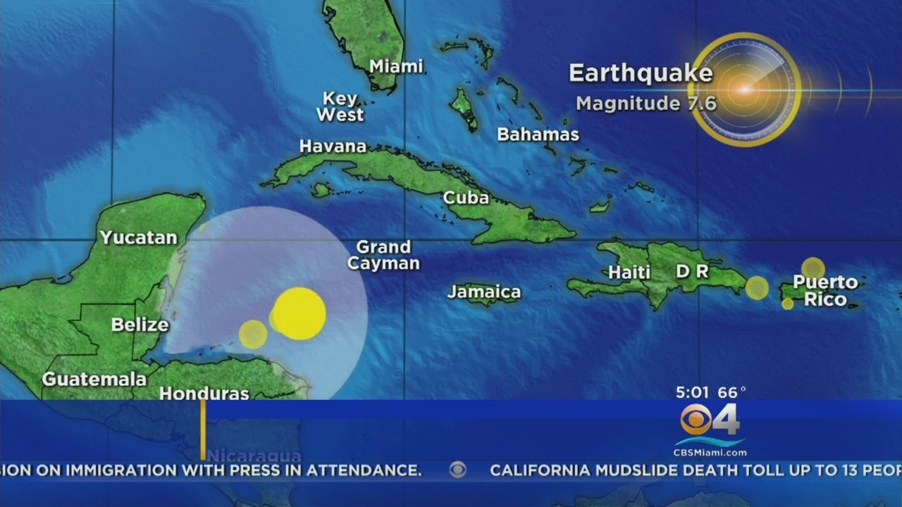 Magnitude 7.6 Earthquake In Caribbean Sea