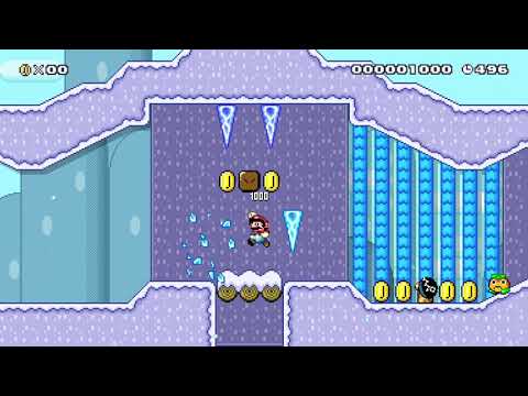 The Climb Up The Snowy Mountain by Cazhgreen$ 🍄 Super Mario Maker 2 ✹Switch✹ #ayx