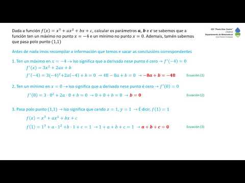 Vídeo: Exercicio de extremos con parámetros