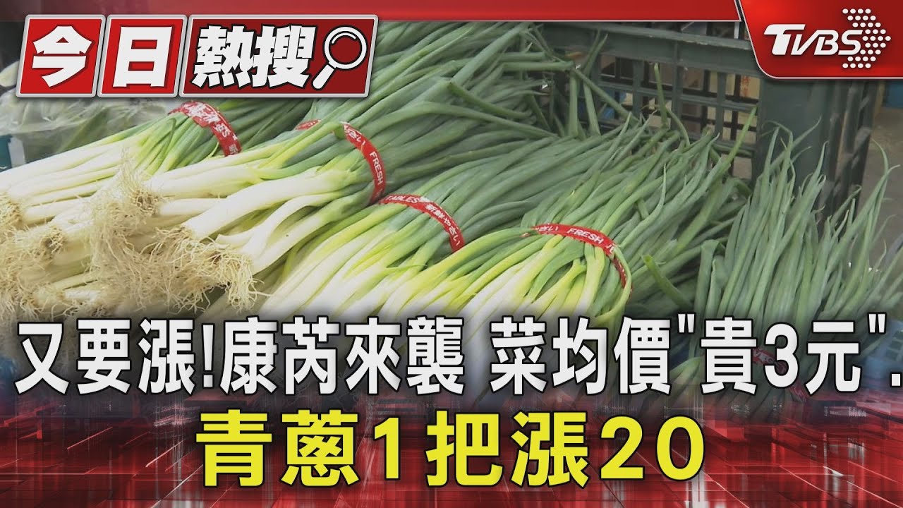 又要漲! 康芮來襲菜均價「貴3元」、青蔥1把漲20