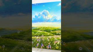 “Whimsy Reverie” dreamy landscape painting #acrylicscenery