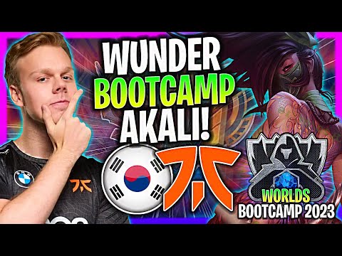 WUNDER IS READY TO PLAY AKALI IN KOREA SOLOQ! | FNC Wunder Plays Akali Top Worlds Bootcamp 2023!