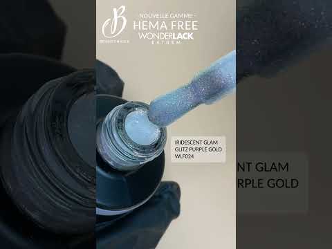 WONDERLACK HEMA FREE 8 ML - IRIDESCENT GLAM - GLITZ PURPLE GOLD