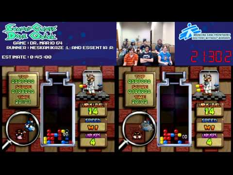 Neskamikaze vs Essentia in Dr. Mario 64 at SGDQ 2013
