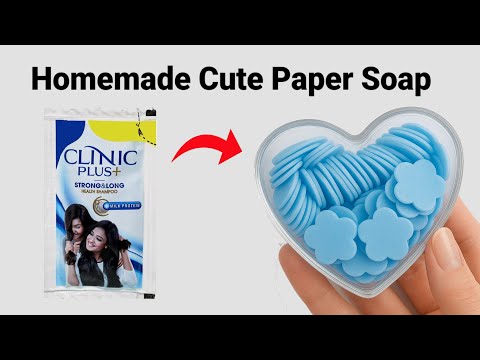Paper Soap Making At Home 🧼 Paper Soap • How To Make Paper Soap • DIY Paper Soap•Homemade Paper Soap