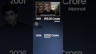 2001 main Shah Rukh Khan ne Mannat KHAREEDA - Aaj kitni VALUE ho sakti thi?! | Ankur Warikoo #shorts