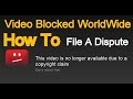 How To Remove Blocked WorldWide Copyright Claim On Youtube Video 2020