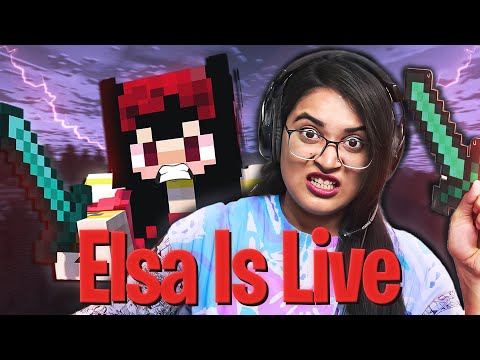 QUEEN ELSA LIVE in Minecraft SMP!