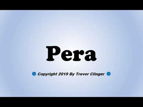 How To Pronounce Pera (Spanish For Pear)