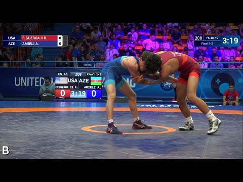 GOLD FS - 48 kg: R. FIGUEROA II (USA) v. A. AMIRLI (AZE)