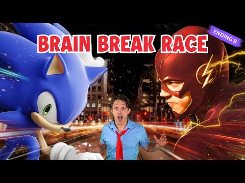 SONIC vs FLASH Brain Break 🏁| 4-Min Superhero Race —Ending B