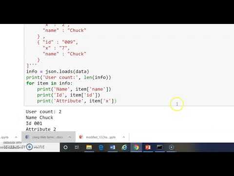 17cs664python Module 5part 2 Using Web Services