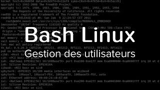 Bash Linux #2 - Gestion des utilisateurs