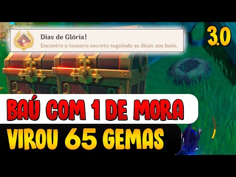 LOCAL DE TODOS OS BAÚS DE 1 DE MORA E 65 GEMAS GRÁTIS + CONQUISTA SECRETA | GENSHIN IMPACT
