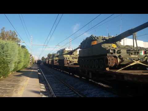 TRENO MILITARE TRAINATO DAL E655 047!
