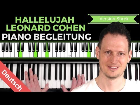 Leonard Cohen - Hallelujah - Piano Tutorial Liedbegleitung - Deutsch