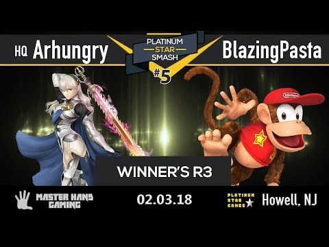 Platinum Star Smash 5 - HQ | Arhungry (Corrin) vs BlazingPasta (Diddy Kong) - Winner's R3