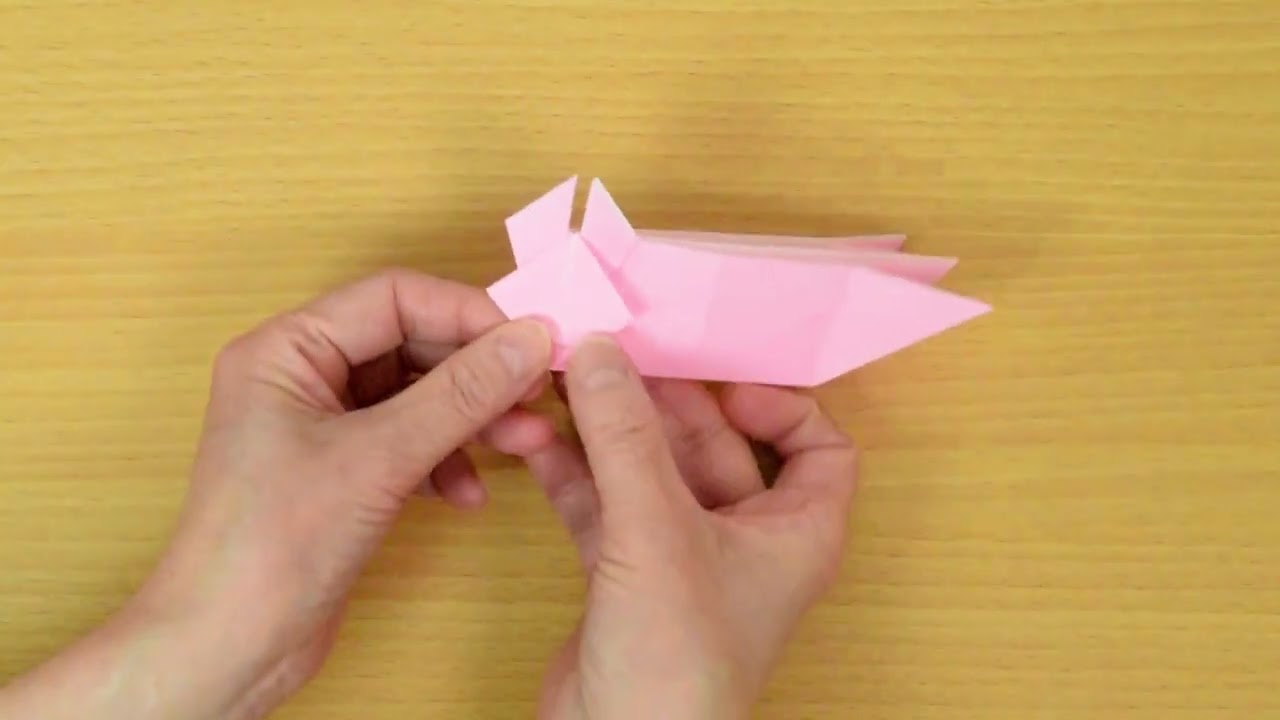 ［折り紙 Origami］2ひきのうさぎ　Two rabbits（おりがみくらぶ）
