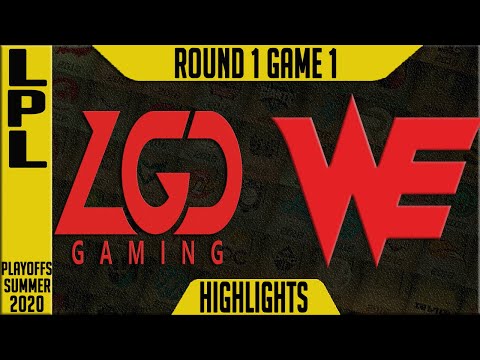 LGD vs WE Highlights Game 1 | LPL Playoffs Summer 2020 Round 1 | LGD Gaming vs Team WE