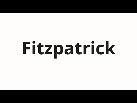 How to pronounce Fitzpatrick