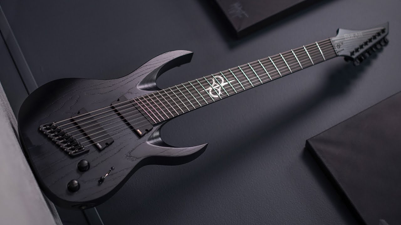 Solar A1.8ABOP-FF 8-String Electric Guitar - Black Open Pore