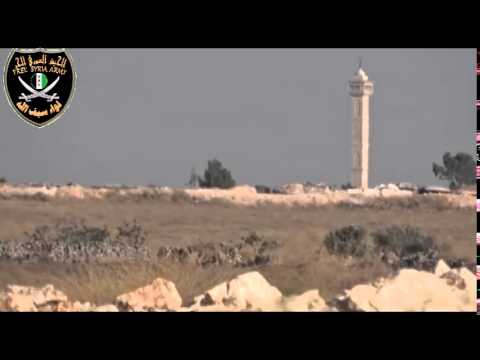 استهداف وتدمير مدفع 23 في جبهة جمعية الزهراء في حلب بواسطة صاروخ تاو من قبل لواء سيف الله