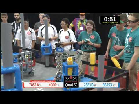 2015 VRC Tech Q50 - 7856A 4000 vs 2581B 8505X - 81 to 35 - VEX Worlds 2015 - Technology Division