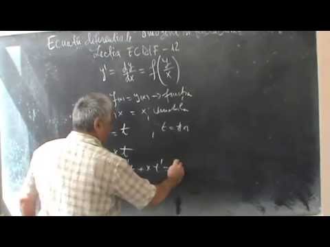 Lectia ECDIF 12  - Ecuatii diferentiale cu variabile separabile