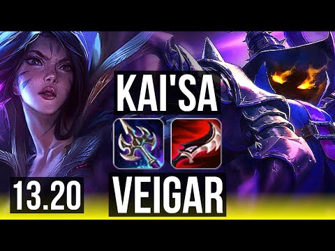 KAI'SA & Rell vs VEIGAR & Shaco (ADC) | Rank 3 Kai'Sa, Rank 6, 11/1/4 | EUW Challenger | 13.20