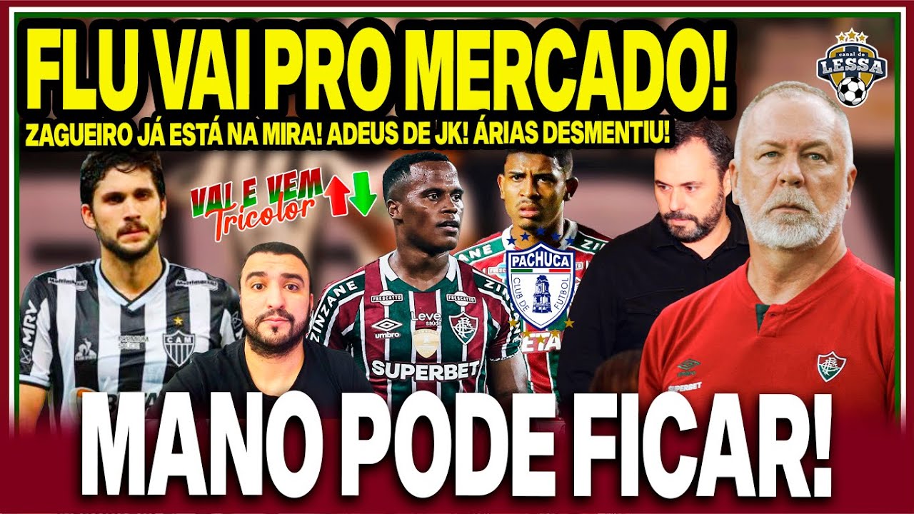 🚨FLU VAI AGITAR O MERCADO! MANO PODE RENOVAR! NEGOCIAÇÕES ABERTAS COM ZAGUEIRO! ADEUS DE JK PRÓXIMO