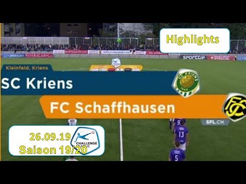 Highlights: SC Kriens vs FC Schaffhausen ( 26.10.19)