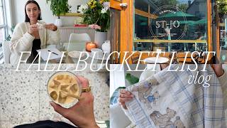 FALL VLOG 🍎🍂 🧸 creating my autumn bucket list, cozy coffee shops, book haul, sewing + more