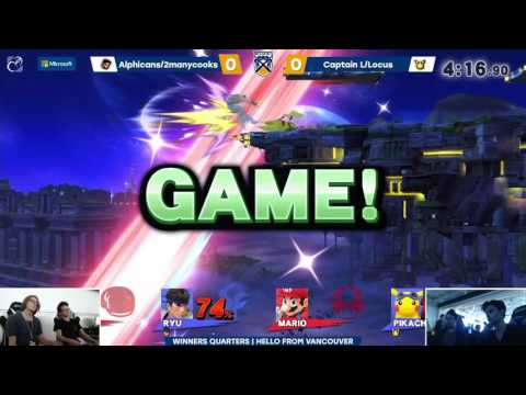 2ManyCooks & Alphicans (Red) vs Captain L & Locus (Blue) | Smash 4 WQF | BoBC2