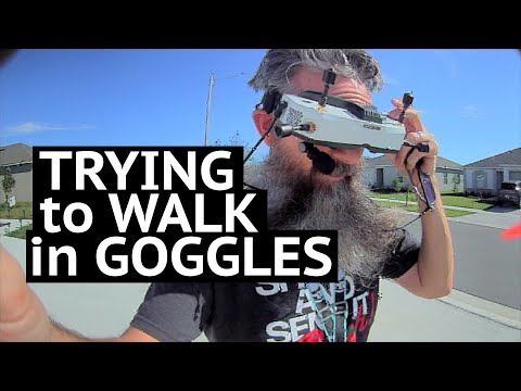 TRYING to WALK while WEARING GOGGLES