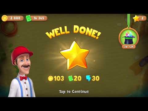 Gardenscapes Level 2425 With No Boosters - Hard Level - Swamp Adventure: Fix the Bridge