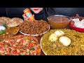 CHICKEN BIRYANI CHICKEN CURRY SPICY BLACKBEAN NOODLES PIZZA CHICKEN LEGPIECE FRY MOMO ASMR EATING