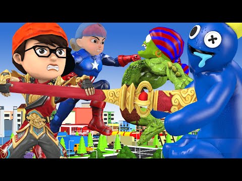 Scary Teacher 3D || Team Super hero  Transform NickWukong fight Vs Team Zombie Rainbow Friends
